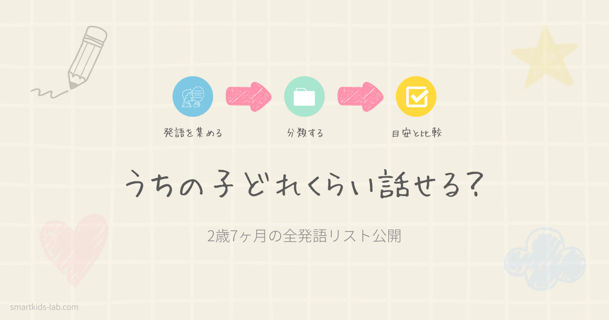 2歳半の息子が話せる言葉を全部書き出してみた