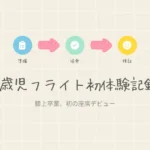 スマートキッズラボのアイキャッチ画像：3歳児が国内線飛行機で初めて座席デビューした体験を解説するブログ記事